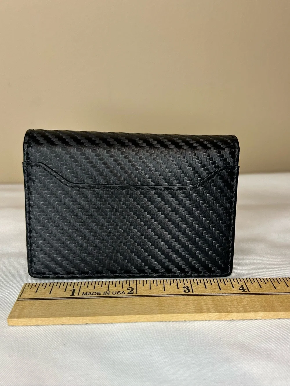 Slim Black Carbon Fiber Card Wallet
